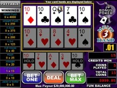 Bonus Poker 3 hands 