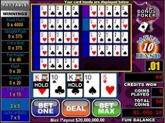 Bonus Poker Deluxe 10 hands 