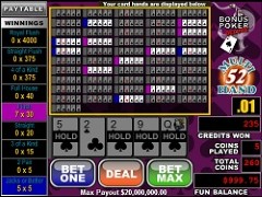 Bonus Poker Deluxe 52 hands 