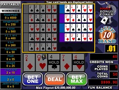 Double Bonus Poker 10 hands 