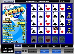Tens or Better Power Poker 